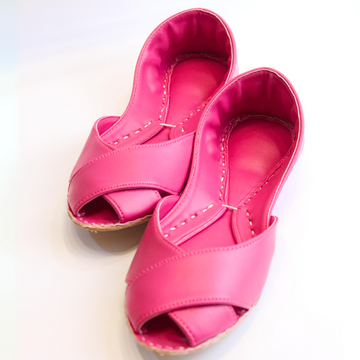 Dark Pink Signature Peshawari Khussa For Women